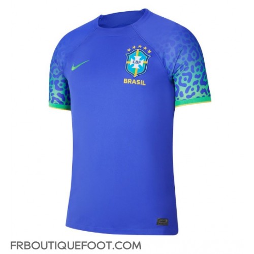 Maillot de foot Brésil Extérieur vêtements Monde 2022 Manches Courtes